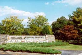 [photo, Crownsville State Veterans Cemetery entrance, 1122 Sunrise Beach Road, Crownsville, Maryland]